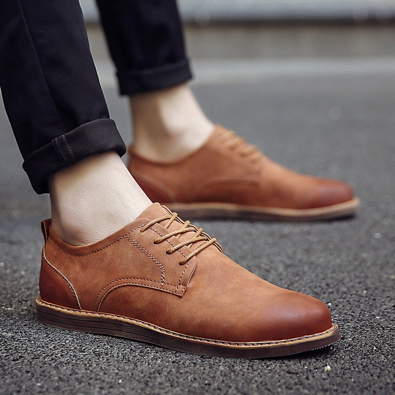 mens leather casual dress shoes