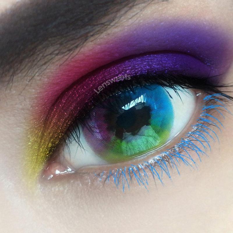 Multi Rainbow Yearly Colored Contacts Lensweets