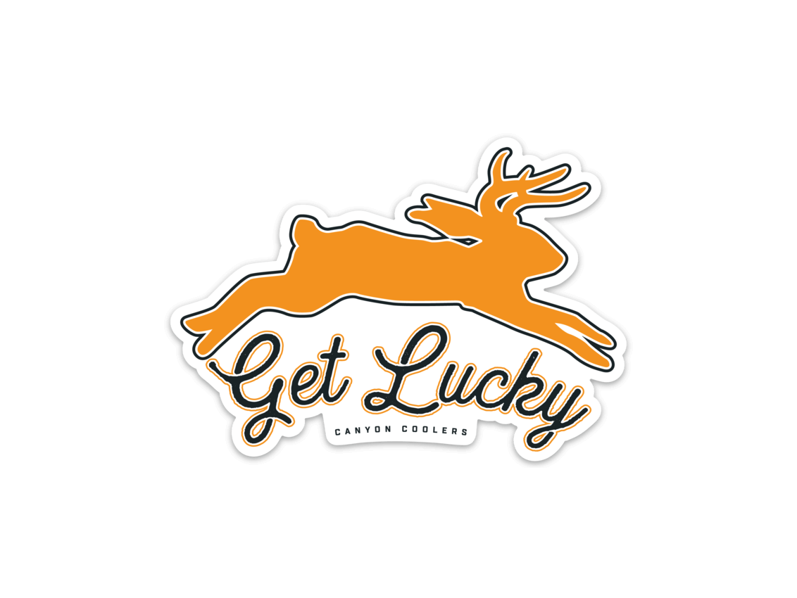 Get Lucky Sticker Canyon Coolers