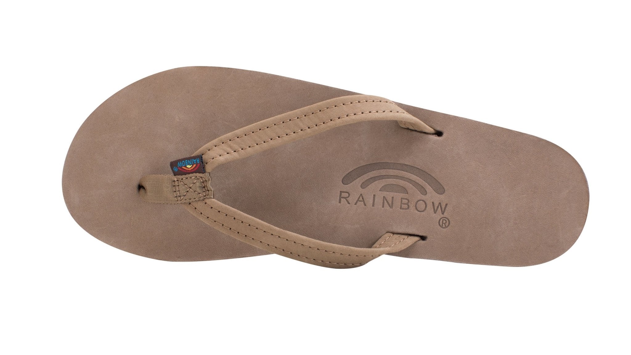 single layer premier leather with arch support and a narrow strap