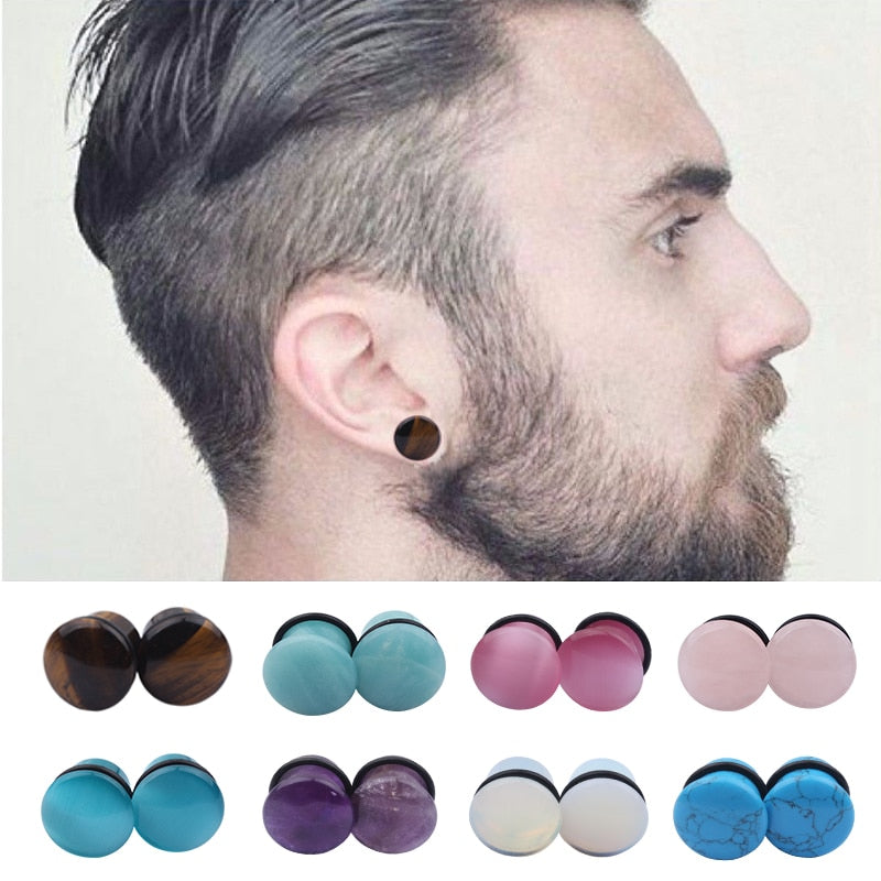 New 4mm-16mmNature Stone Ear Plug-Sunshine’s Boutique & Gifts