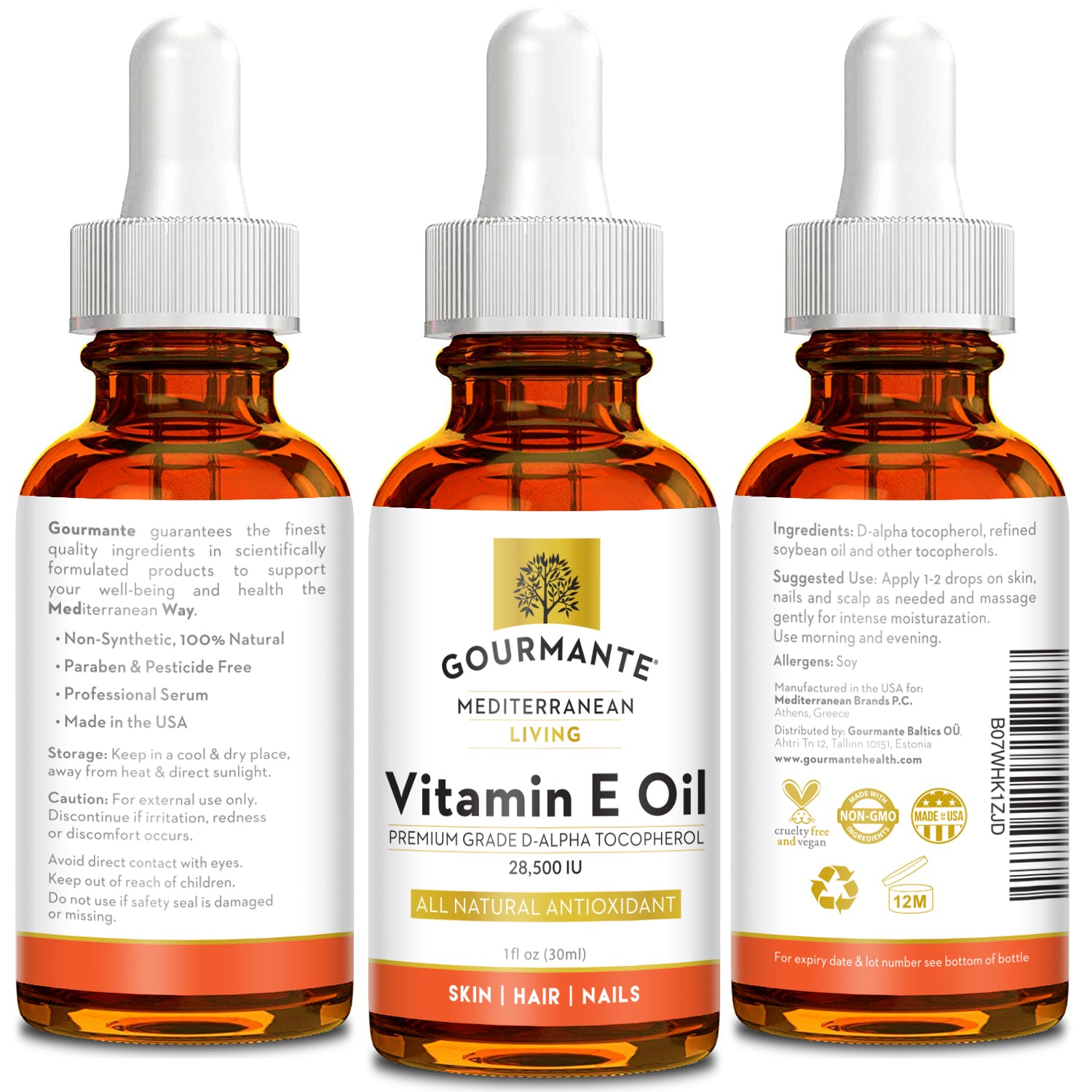 Gourmante Natural Vitamin E Oil