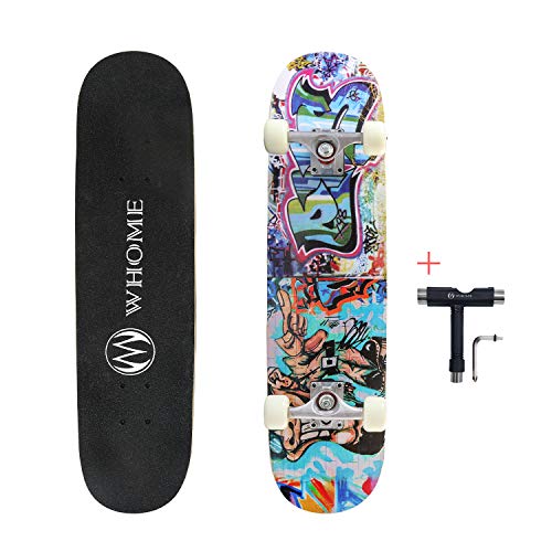 Street-skateboards-complete-pro-double-kick-concave-for-adults-kid-beginners-tricks-31-inch – WHOME Website
