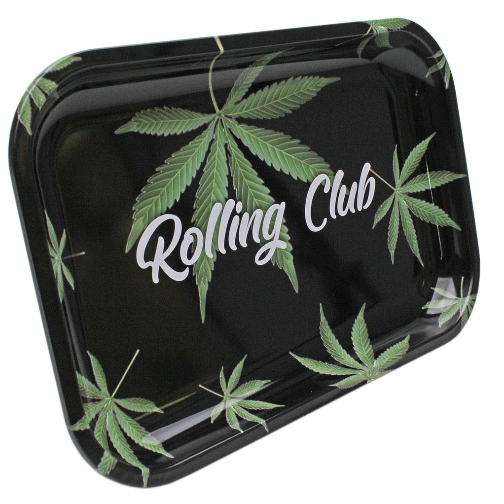 Rolling Club Metal Rolling Tray Leaves — Delta 9 Cannabis 5352