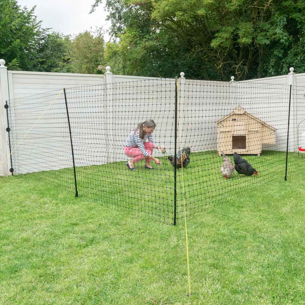 Omlet chicken fencing with wall connection kit