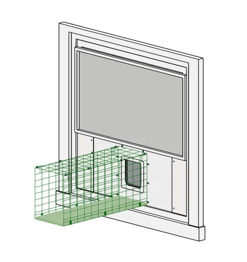 catio tunnel window board