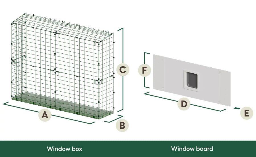 catio tunnel window box and board