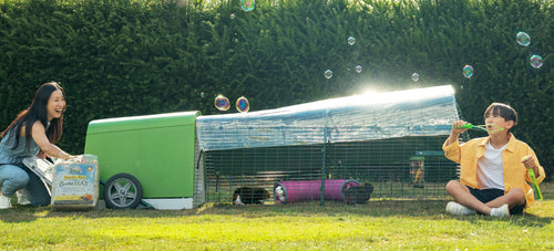 The Eglu Go Hutch with 2 m Run offers more outdoor room for your guinea pigs