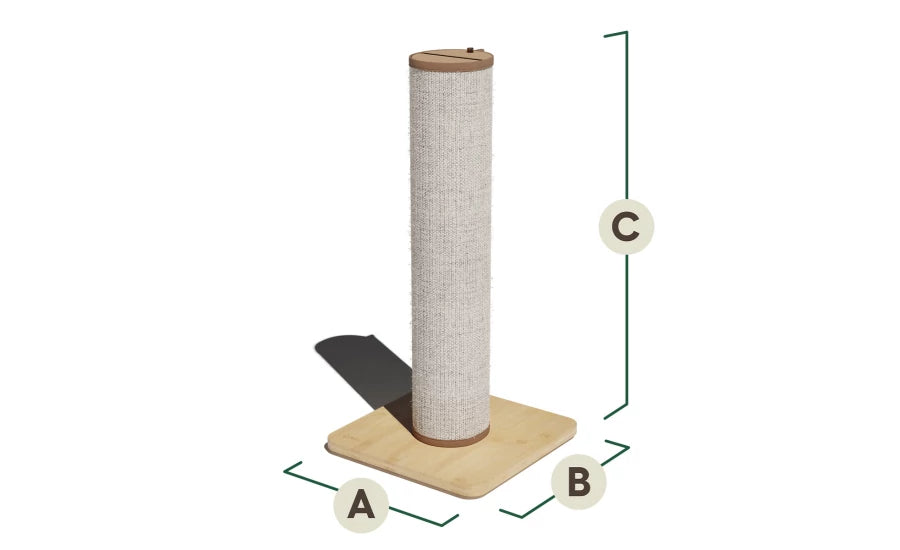 Dimensions of the taller stronger sturdier Switch Light Up LED Cat Scratching Post