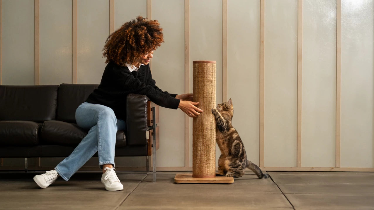 Taller stronger sturdier. Switch Light Up LED Cat Scratching Post