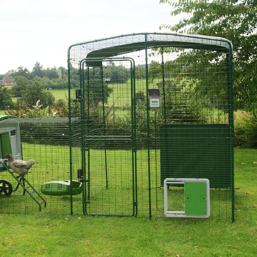 An Omlet Autodoor lets your hens out in the morning and tucks them in at night