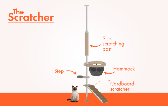 The Scratcher Cat Tree by Omlet