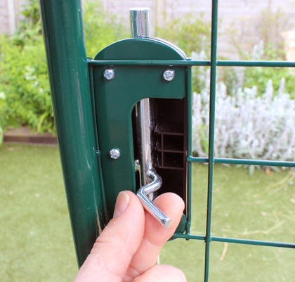 The lock operates from both inside and out