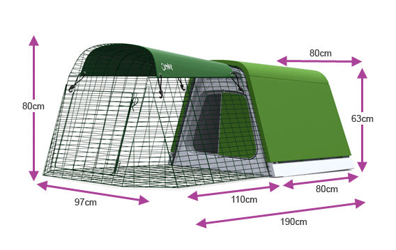 The Eglu Go Hutch is suitable for two guinea pigs or one small rabbit.