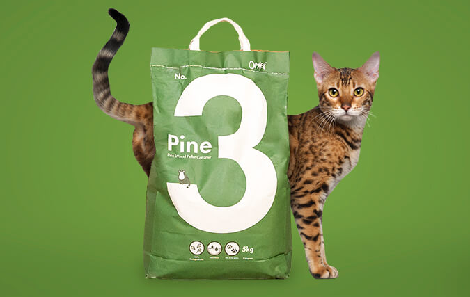 Omlet Cat Litter No. 3 Pine Cat Litter Fresh Scent & 100% Biodegradable