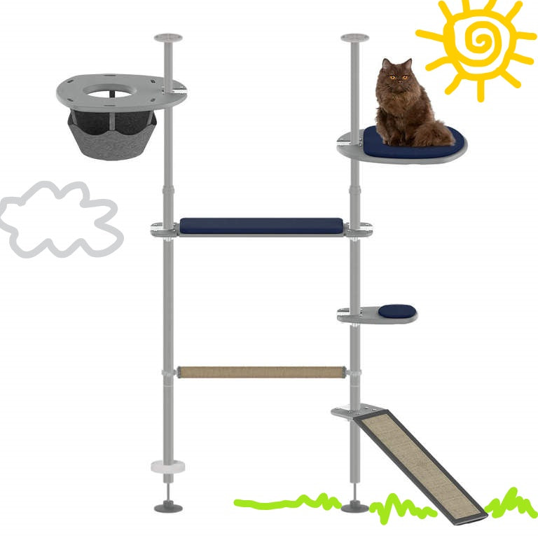 Omlet Outdoor Freestyle Cat Tree - Gym Kit