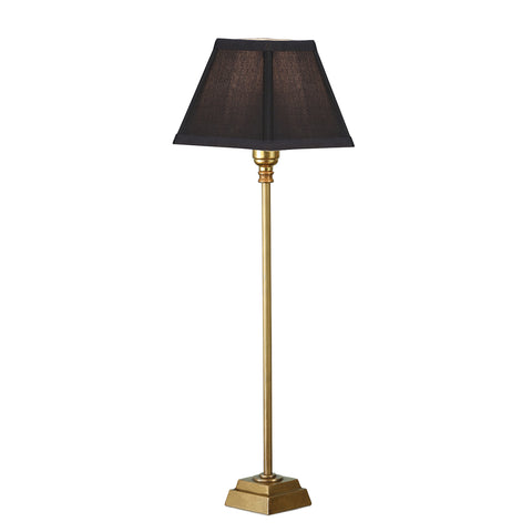 Deco Morgan Bankers Table Lamp 1 Light E27 Antique Brass/Green