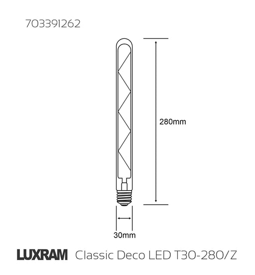 Luxram Classic Deco T45 LED 4000K Natural White E27 4W Dimmable Clear —  Superior Lighting