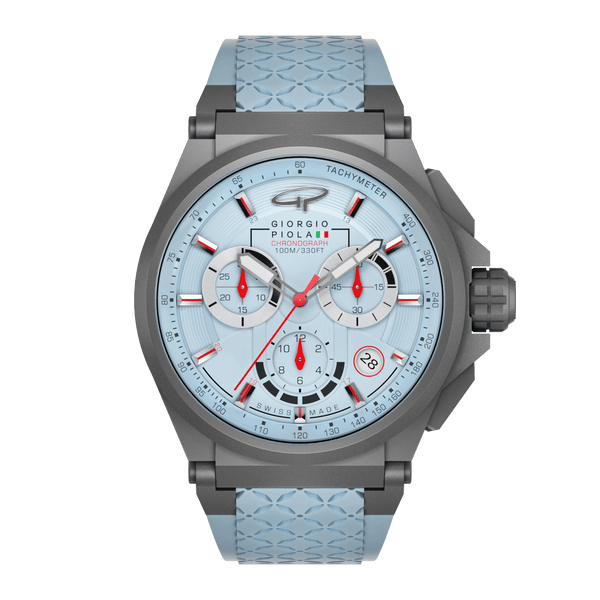 black and gray stratos boat watch