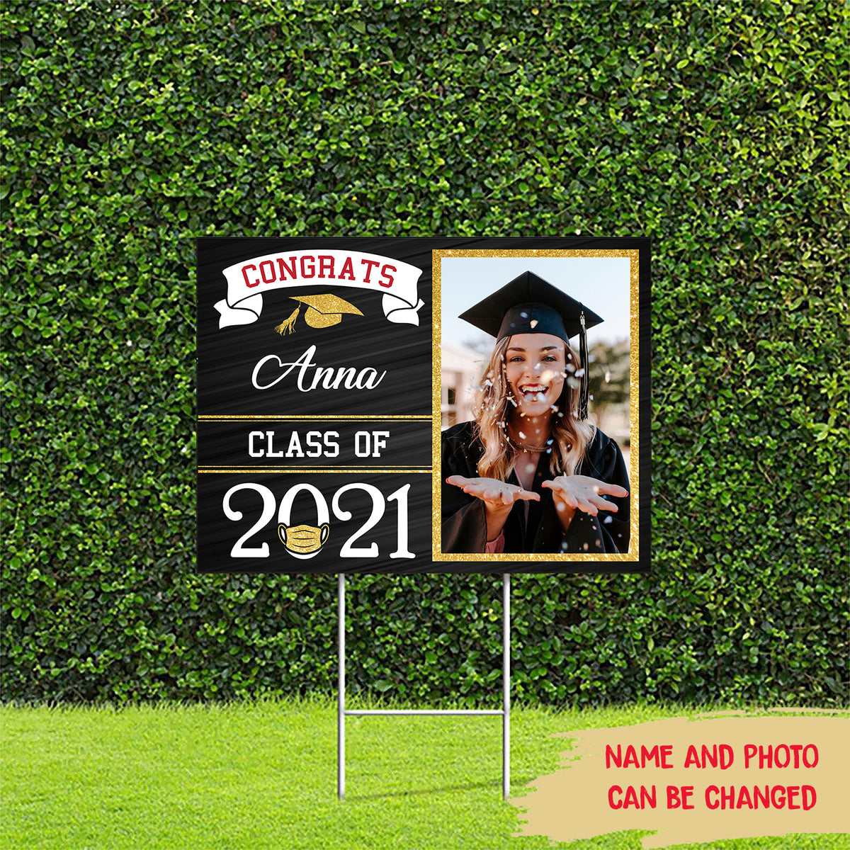 Graduation Yard Sign, Personalized Custom Yard Sign Congrats Class Of