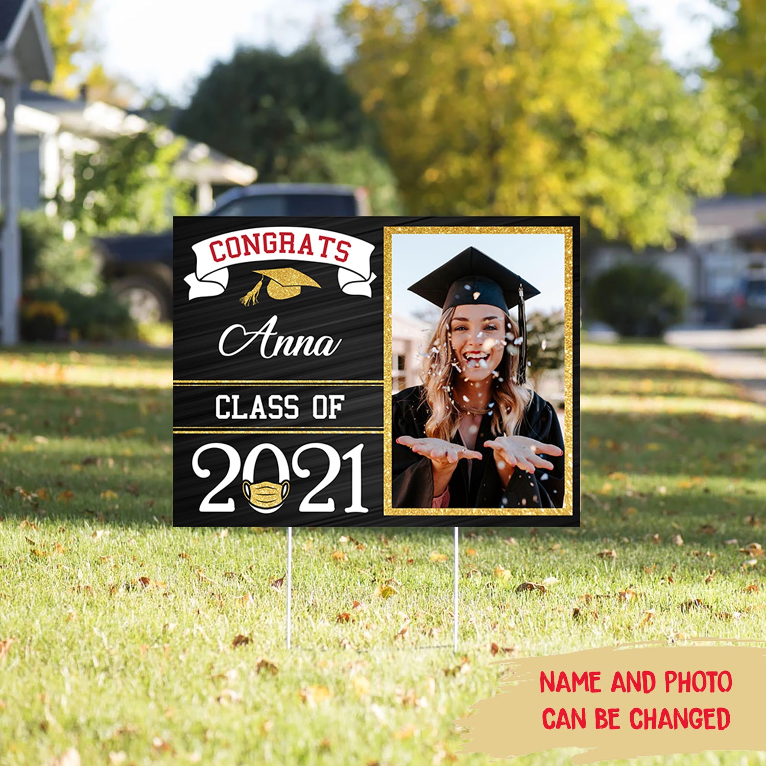 College Graduation Yard Sign Personalized Custom Yard Sign Congrats Class Of 21 Graduation Lawn Sign College Graduation Decoration Family Gifts