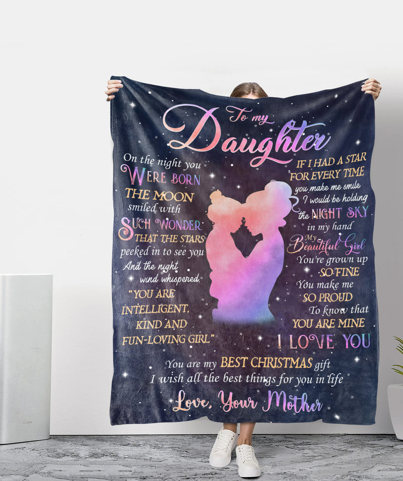The Night You Were Born – To My Daughter Fleece Blanket - Christmas Blanket
