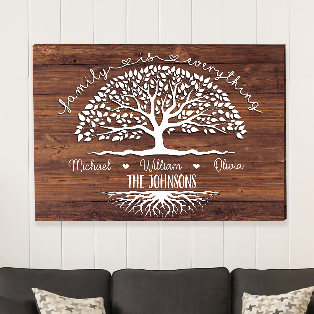 Personalized Custom Matte Canvas, Family Tree 4