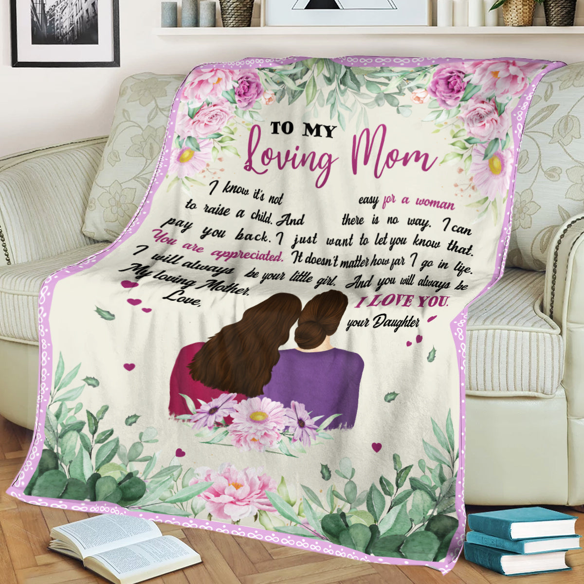 Personalized Custom Fleece Blankets - My Loving Mother- Birthday Gifts ...
