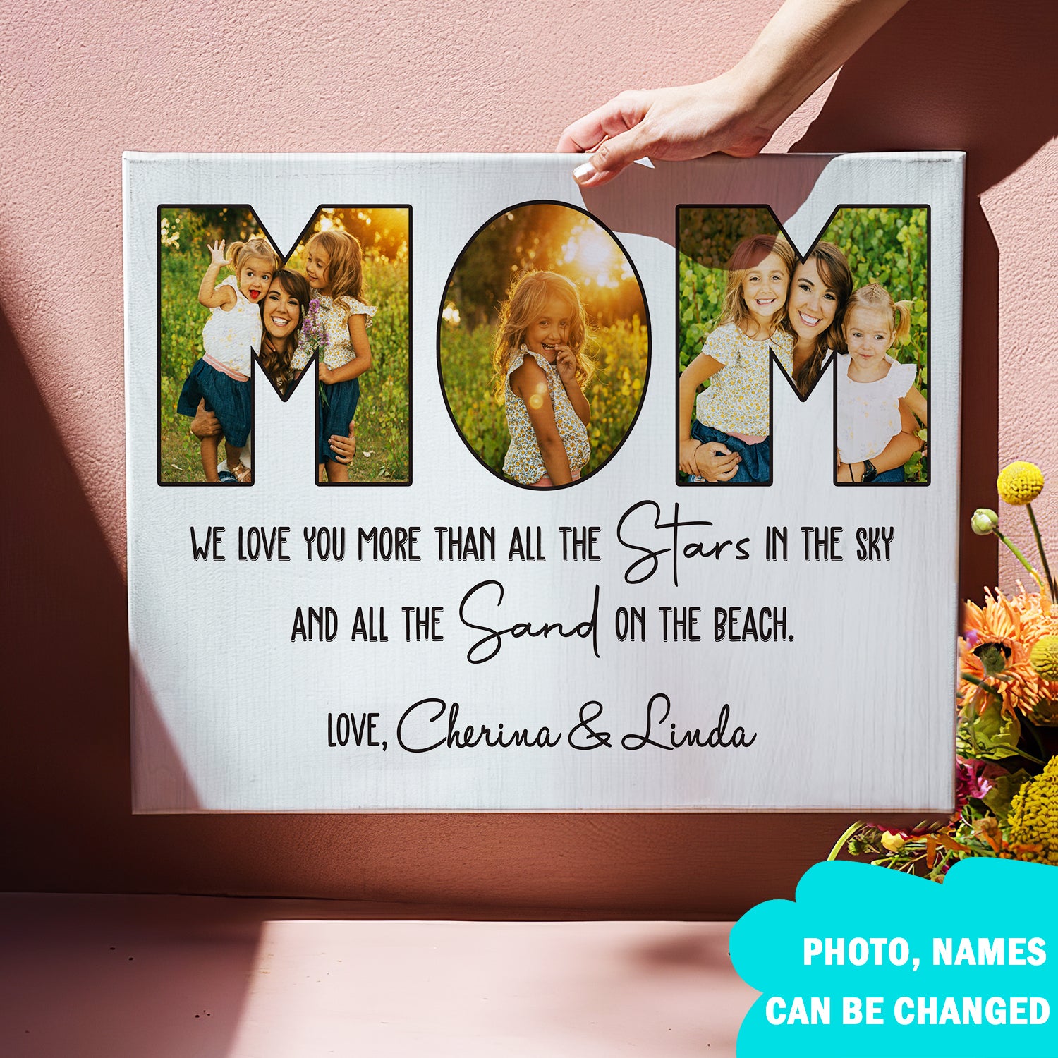 Best Gifts For Mom Meaningful Gifts For Mom Personalized Custom Photo Canvas We Love You Birthday Gifts For Mom Good Gifts For Mom Family Gifts