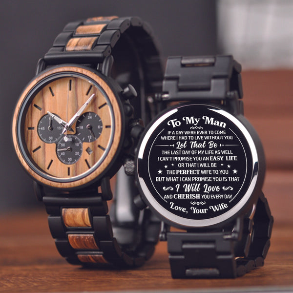 Wood Watch Let That Be To My Man Gifts For Husb