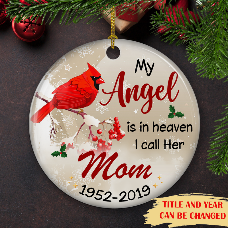 My Angel Is In Heaven - Personalized Ceramic Christmas Ornaments ...