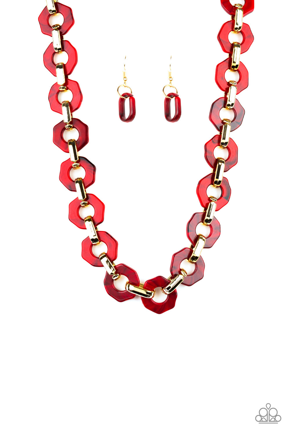Fashionista Fever - Red Necklace - Paparazzi Accessories - Paparazzi Accessories 