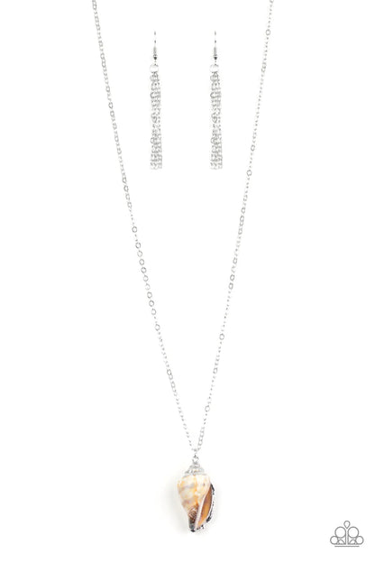 Breaking Out of My Shell - Silver Necklace - Paparazzi Accessories