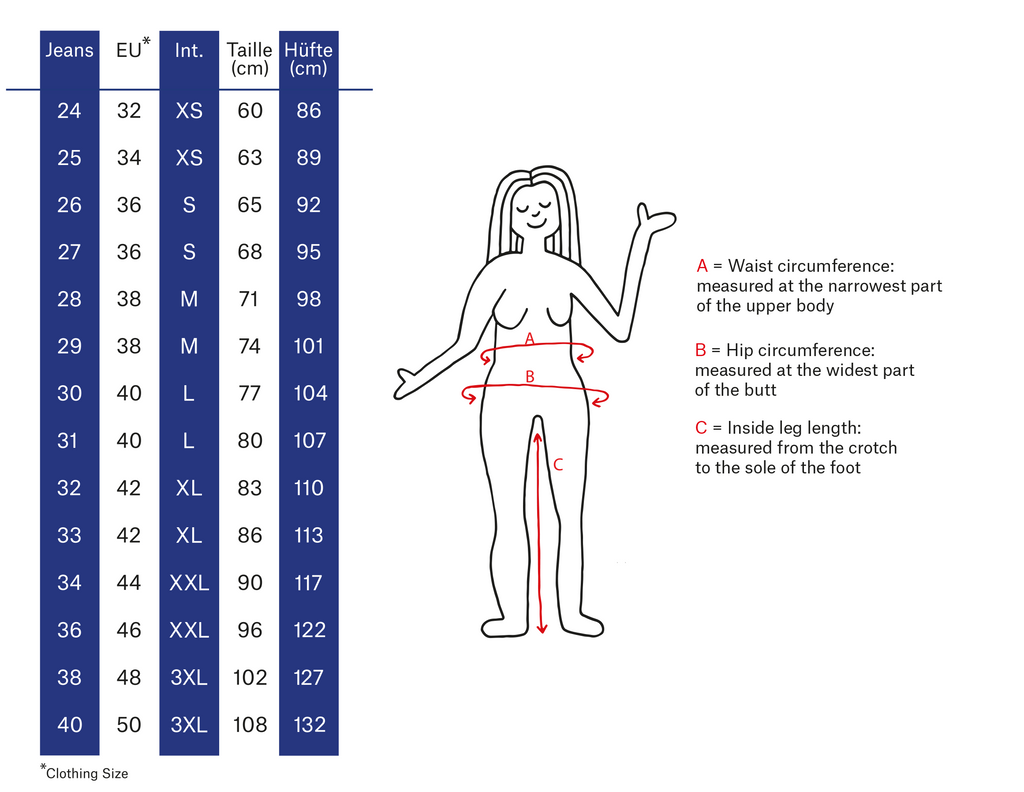 Dawn Size Chart 2022