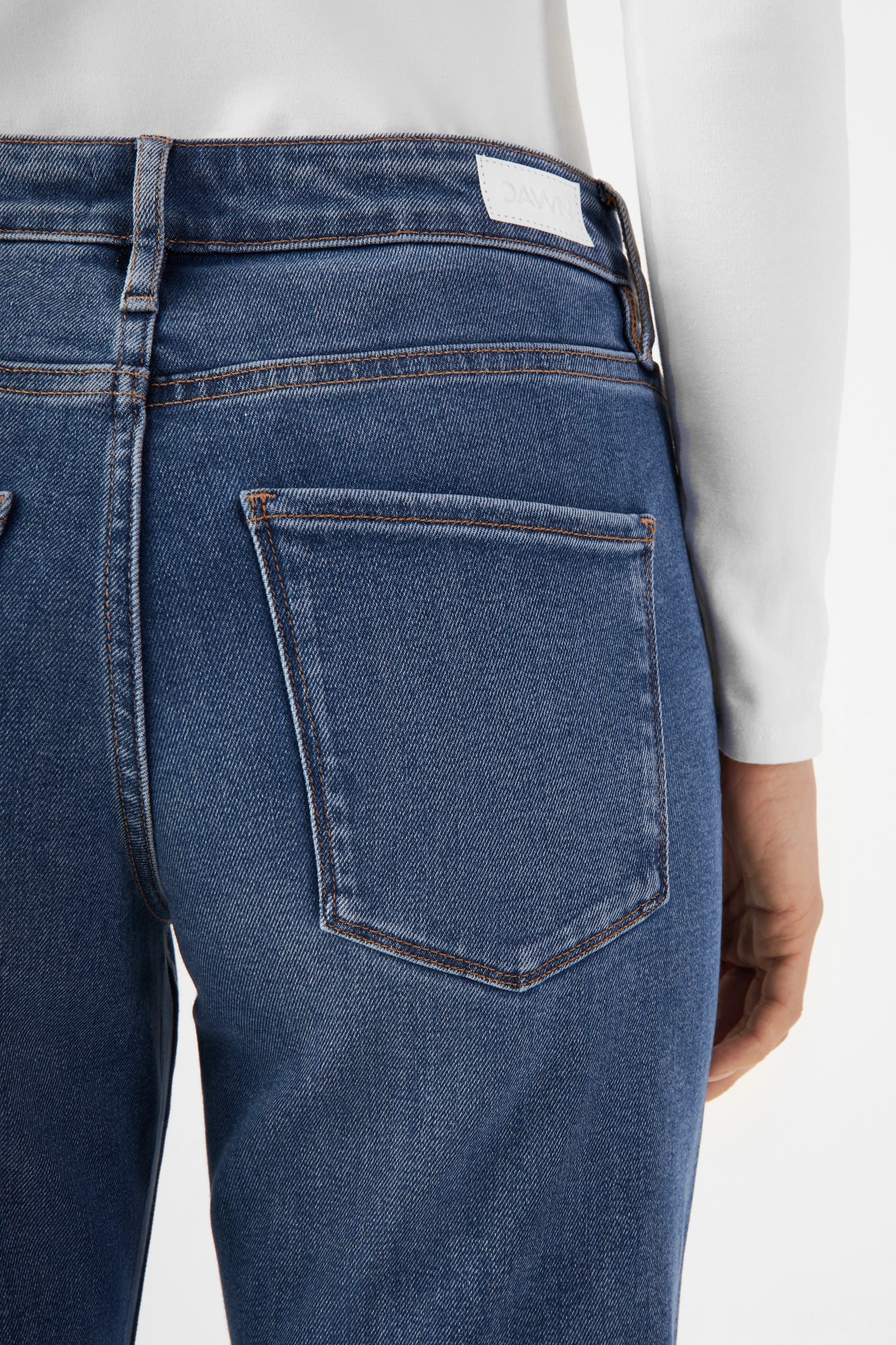 SUNSET Regular Slim Soft Tencel - Basic - Medium Blue