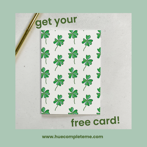 Get Your Free St Patricks Day Shamrock Greeting Card