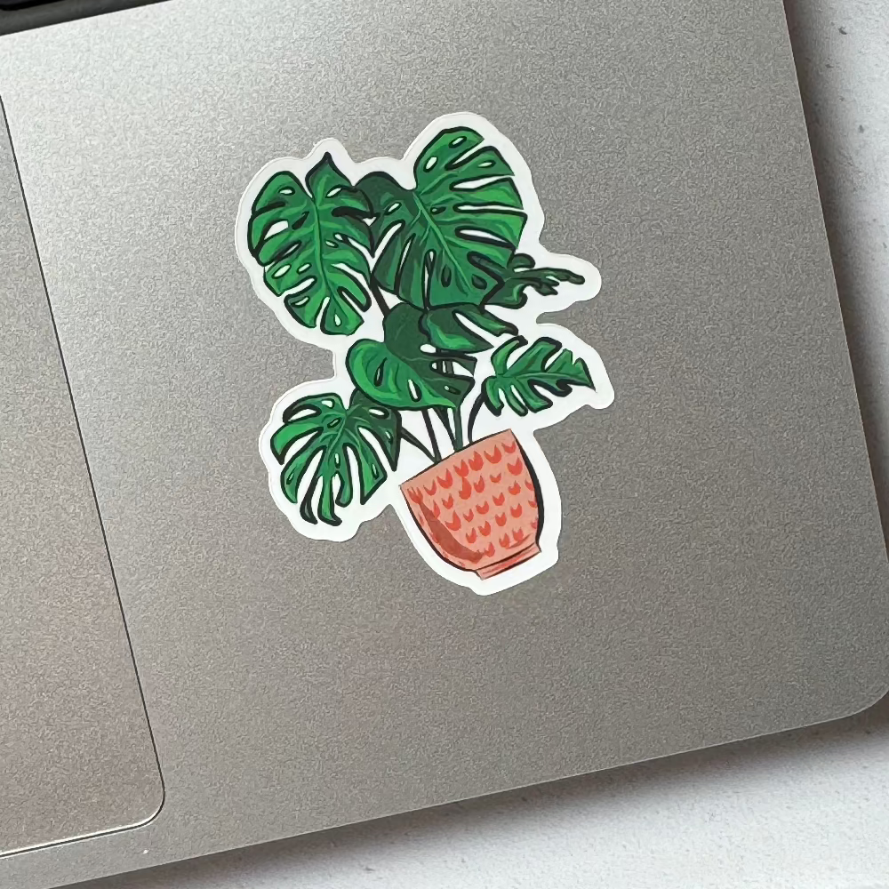 Monstera Plant Sticker | Plant Lover Vinyl Sticker