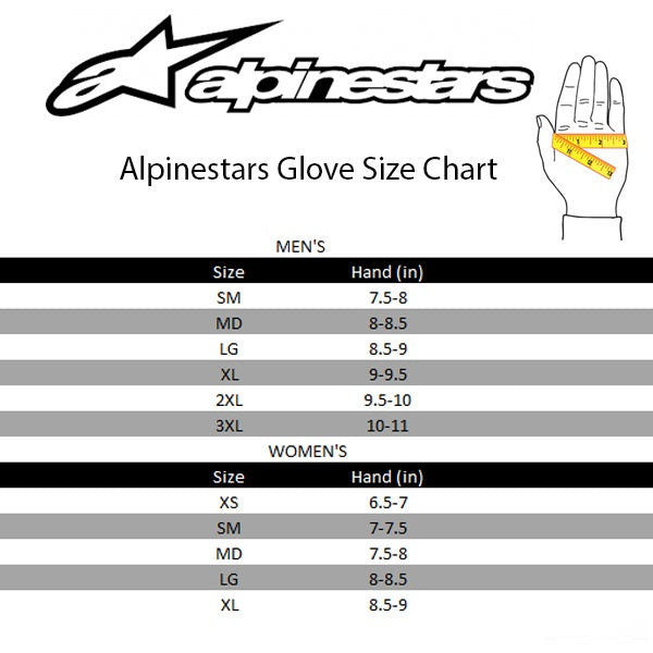 Alpinestars Gloves Size Chart