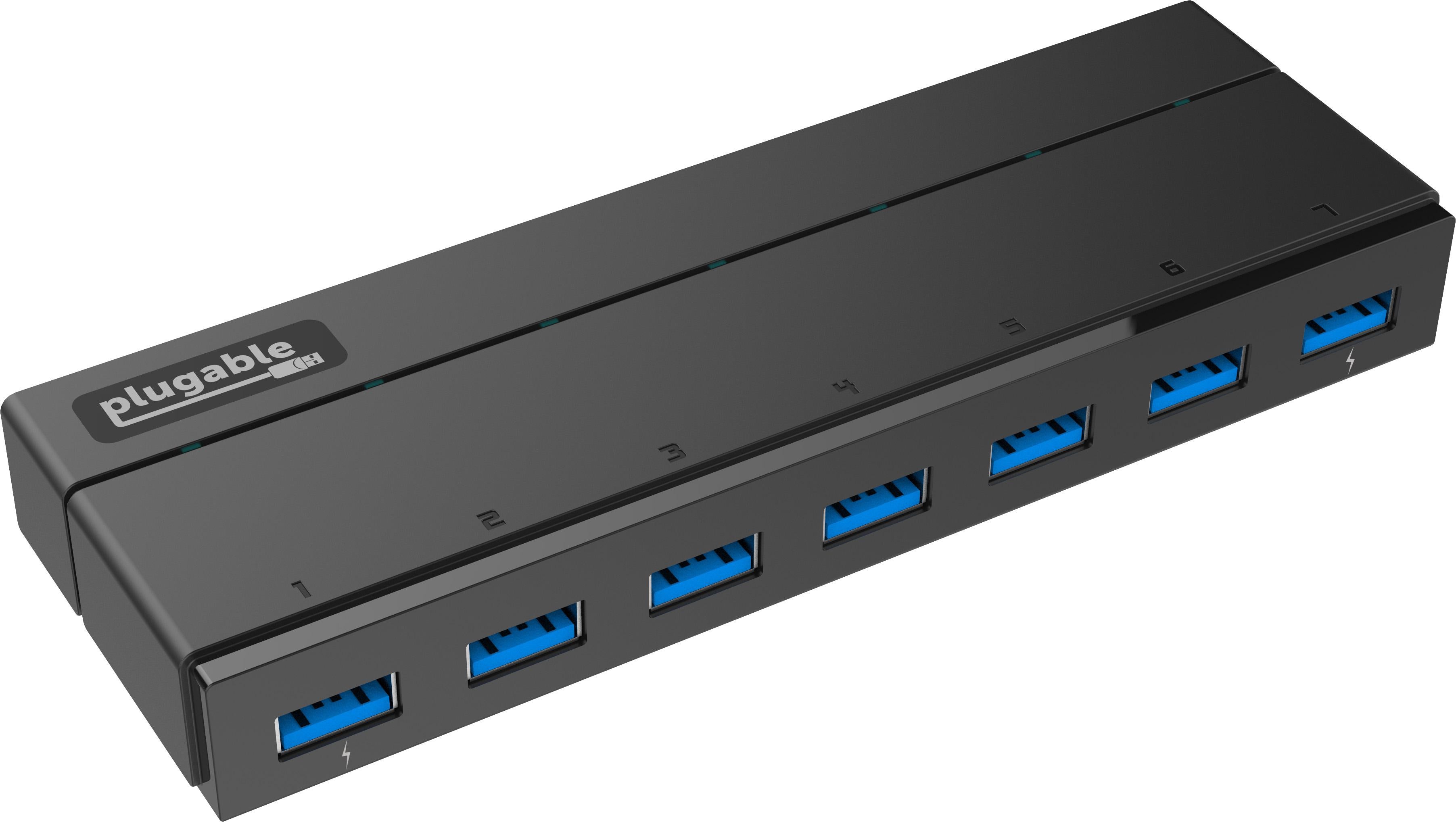 Plugable 7-Port USB Hub with 36W – Networking Hardwares