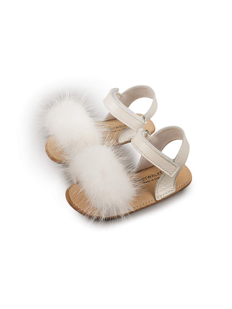 bebe fur sandals