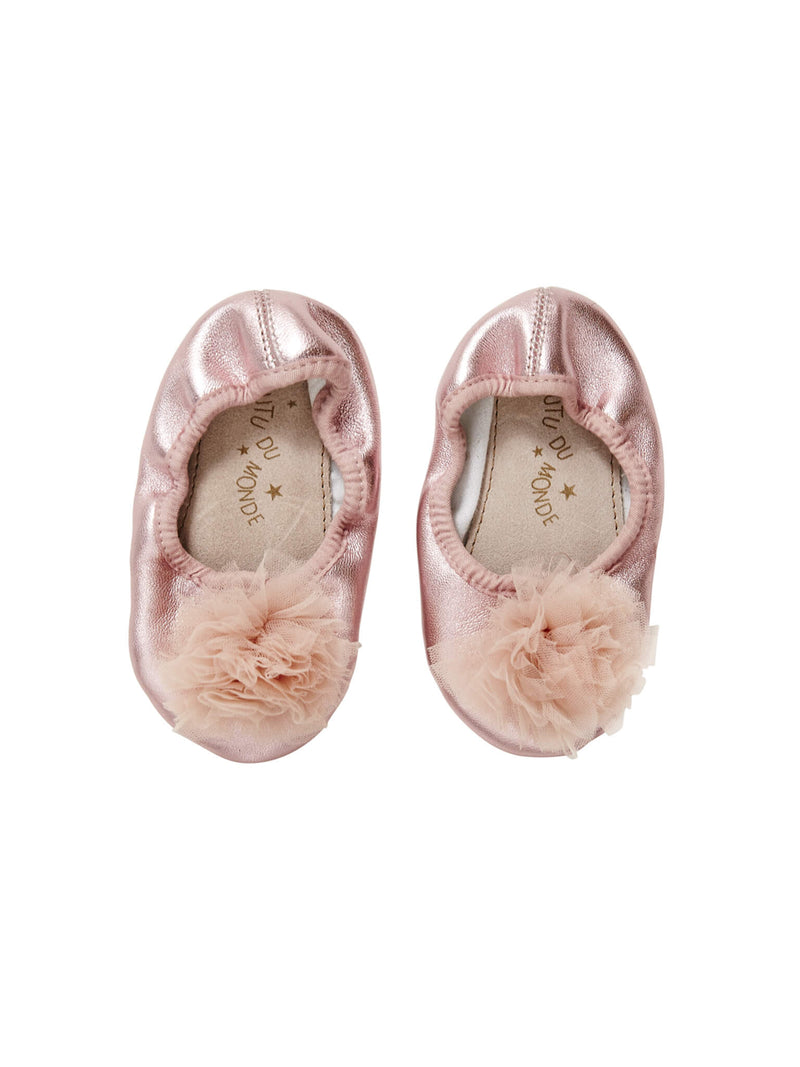 pom pom ballet flats