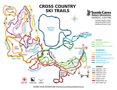 23/24 Scenic Caves Cross-Country Trail Map