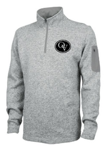 gray fleece pullover