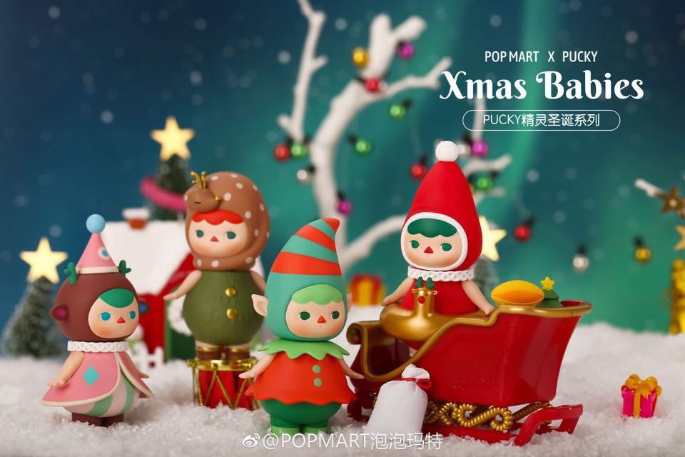 Pucky Xmas BabiesSeries By Pucky x POP MART Strangecat Toys