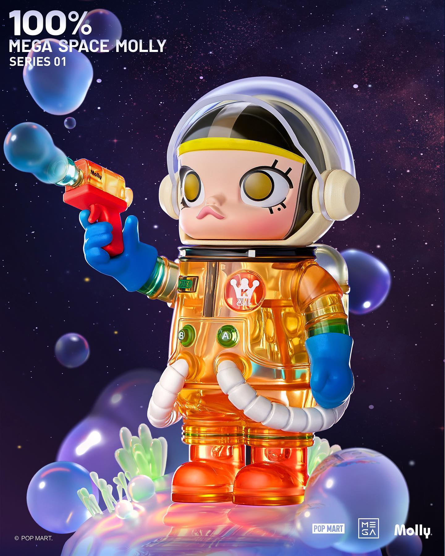 Mega Collection 100% Space Molly Series 1 Blind Box – Strangecat Toys