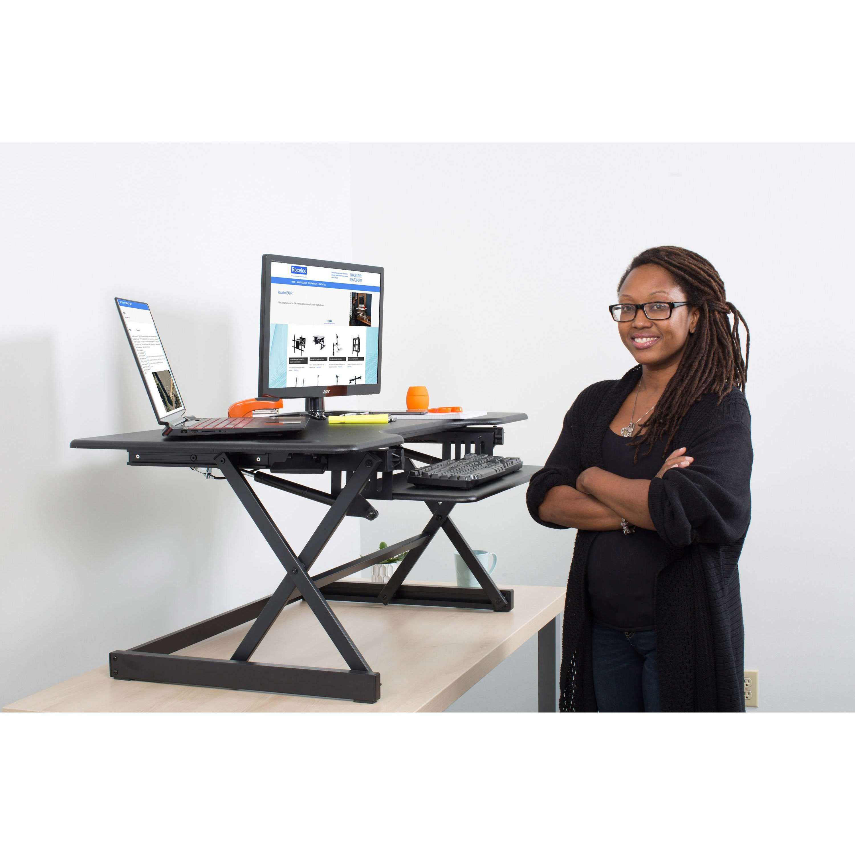 keisler ergonomic height adjustable standing desk converter