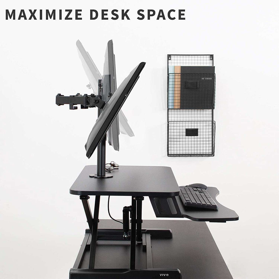 height adjustable standing desk converter vivo