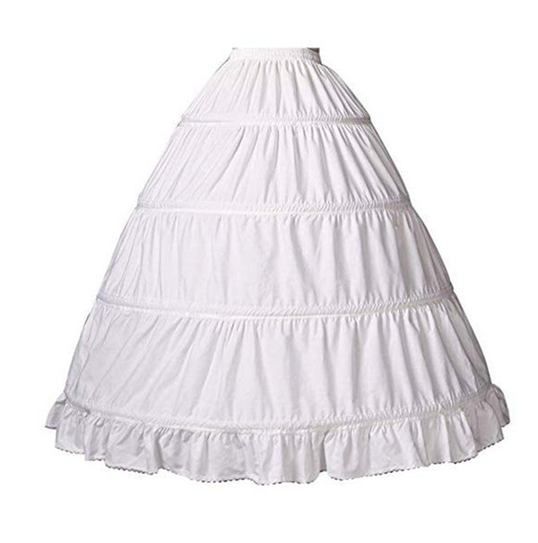 BEAUTELICATE Petticoat Women Underskirt Bridal 4 Hoops for Wedding Dre