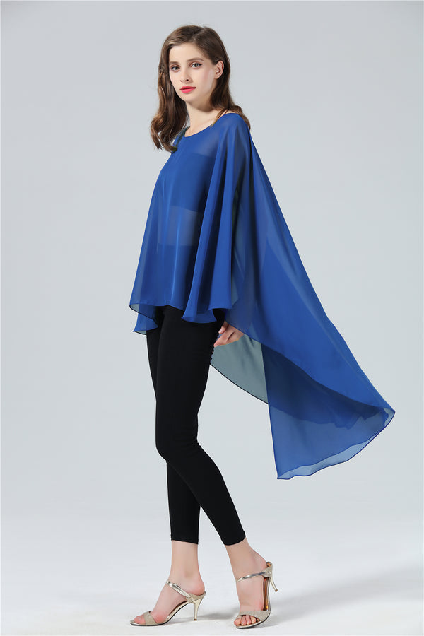 chiffon capelet shawl