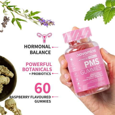 Picture of a bottle of Novomins PMS Gummies